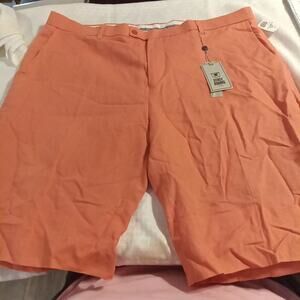 Stacy Adams Men's Chinos Linen Blend Shorts Blush Size 44 New with Tags Preppy